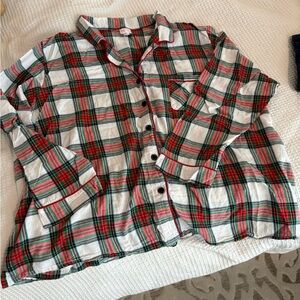 Wondershop Women's Plaid Sleepwear Set - Red, Green, White Size 3XL